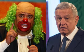 EL GENIAL BROZO, EL PAYASO TENEBROSO, LE BRINDA UNA CÁLIDA DESPEDIDA A ANDRÉS MANUEL LÓPEZ OBRADOR, CON ESA MANERA MUY PROPIA QUE LO CARACTERIZA.